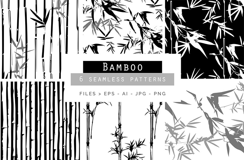Bamboo Seamless Vector Patterns
